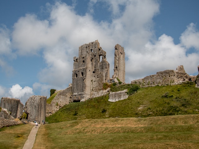 one of the beautiful castles in the world in rolling hills of England