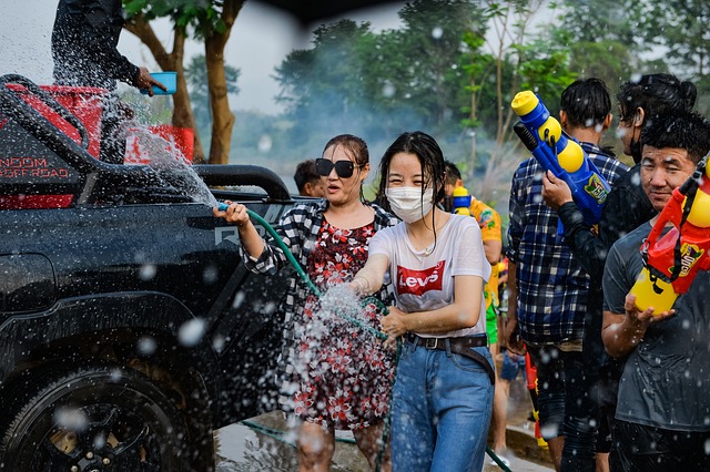 Bangkok Thailand songkran celebration