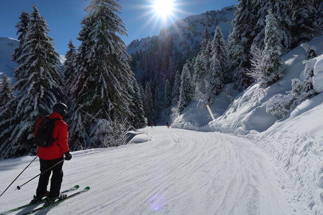 winter in France skiing
